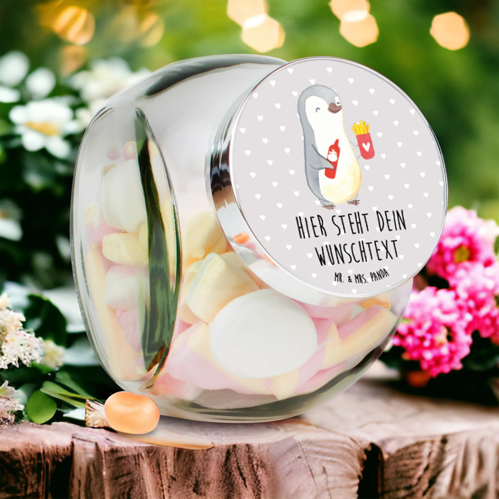 Personalisiertes Bonbonglas Pinguin Pommes Vorratsdose, Vorratsbehälter, Süßigkeitenglas, Süßigkeitendose, Kaffeedose, Müslidose, Teedose, Keksbehälter, Keksedose, Glasdose, Glasbälter, Vorratsglas, Küchenbehälter, Aufbewahrungsdose, Aufbewahungsglas, Gewürzdose, Küchenorganizer, Snackdose, Liebe, Partner, Freund, Freundin, Ehemann, Ehefrau, Heiraten, Verlobung, Heiratsantrag, Liebesgeschenk, Jahrestag, Hocheitstag, Valentinstag, Geschenk für Frauen, Hochzeitstag, Mitbringsel, Geschenk für Freundin, Geschenk für Partner, Liebesbeweis, für Männer, für Ehemann