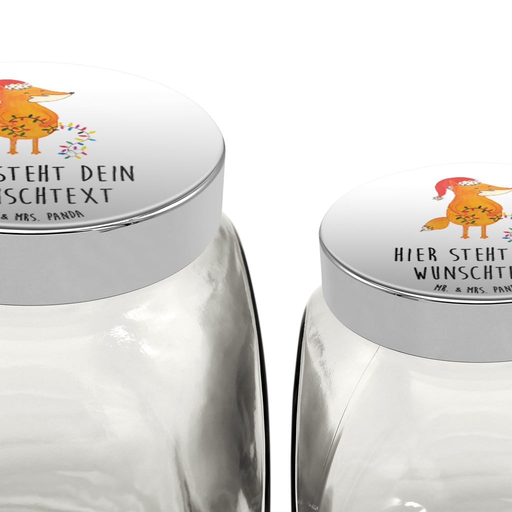 Personalisiertes Bonbonglas Fuchs Weihnachten Vorratsdose, Vorratsbehälter, Süßigkeitenglas, Süßigkeitendose, Kaffeedose, Müslidose, Teedose, Keksbehälter, Keksedose, Glasdose, Glasbälter, Vorratsglas, Küchenbehälter, Aufbewahrungsdose, Aufbewahungsglas, Gewürzdose, Küchenorganizer, Snackdose, Winter, Weihnachten, Weihnachtsdeko, Nikolaus, Advent, Heiligabend, Wintermotiv, Fuchs, Füchse, Spruch schön, Geschenk Weihnachten, Weihnachtsmann, Weihnachtszeit