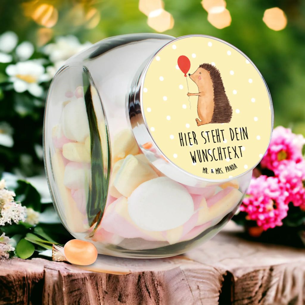 Personalisiertes Bonbonglas Igel Luftballon Vorratsdose, Vorratsbehälter, Süßigkeitenglas, Süßigkeitendose, Kaffeedose, Müslidose, Teedose, Keksbehälter, Keksedose, Glasdose, Glasbälter, Vorratsglas, Küchenbehälter, Aufbewahrungsdose, Aufbewahungsglas, Gewürzdose, Küchenorganizer, Snackdose, Tiermotive, Gute Laune, lustige Sprüche, Tiere, Igel, Geburtstag, Herzlichen Glückwunsch, Glückwunsch, Geburtstagskind, Ballon, Happy Birthday