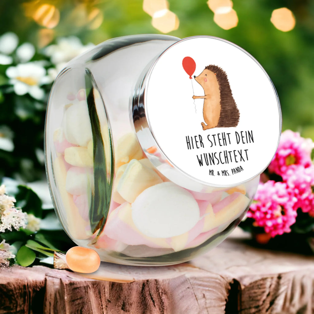 Personalisiertes Bonbonglas Igel Luftballon Vorratsdose, Vorratsbehälter, Süßigkeitenglas, Süßigkeitendose, Kaffeedose, Müslidose, Teedose, Keksbehälter, Keksedose, Glasdose, Glasbälter, Vorratsglas, Küchenbehälter, Aufbewahrungsdose, Aufbewahungsglas, Gewürzdose, Küchenorganizer, Snackdose, Tiermotive, Gute Laune, lustige Sprüche, Tiere, Igel, Geburtstag, Herzlichen Glückwunsch, Glückwunsch, Geburtstagskind, Ballon, Happy Birthday