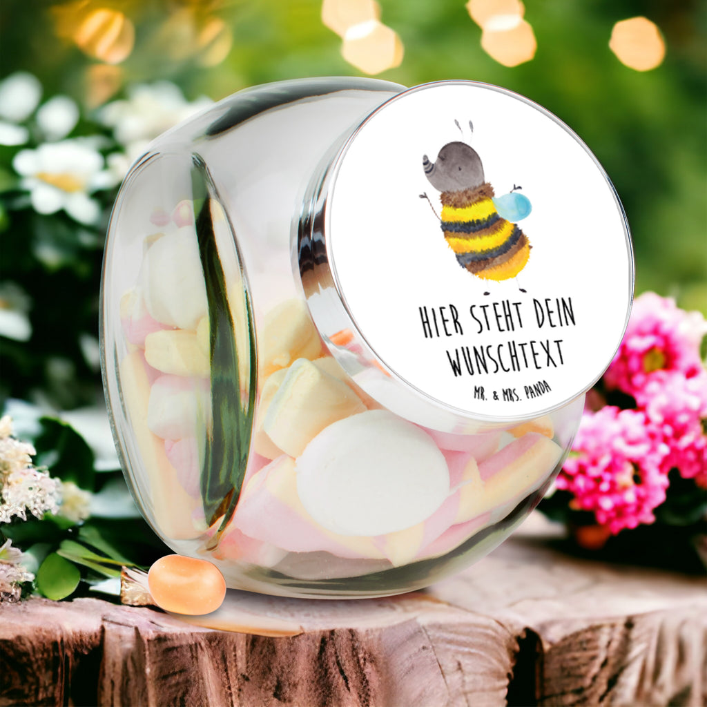 Personalisiertes Bonbonglas Hummel flauschig Vorratsdose, Vorratsbehälter, Süßigkeitenglas, Süßigkeitendose, Kaffeedose, Müslidose, Teedose, Keksbehälter, Keksedose, Glasdose, Glasbälter, Vorratsglas, Küchenbehälter, Aufbewahrungsdose, Aufbewahungsglas, Gewürzdose, Küchenorganizer, Snackdose, Tiermotive, Gute Laune, lustige Sprüche, Tiere, Hummel, Flauschig, Biene, Blume, Natur