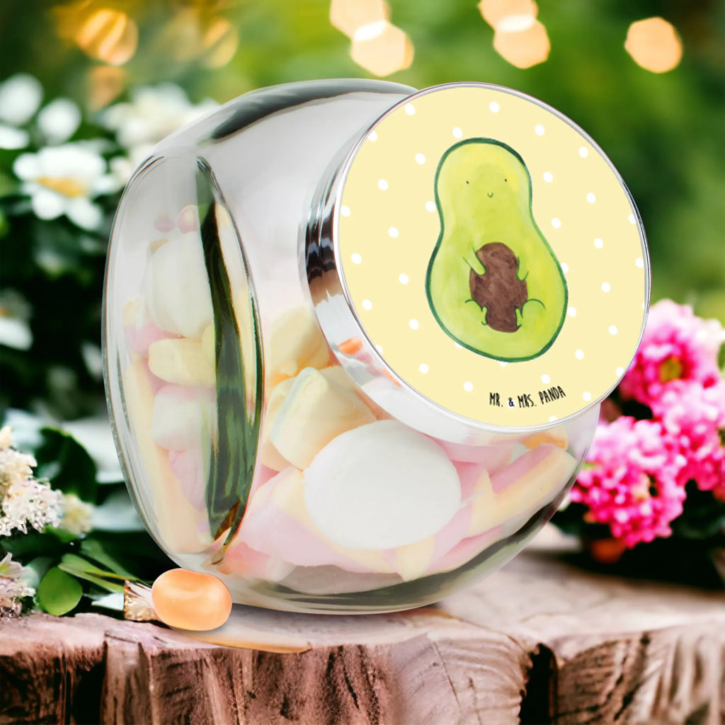 Bonbonglas Avocado Kern Vorratsdose, Vorratsbehälter, Süßigkeitenglas, Süßigkeitendose, Kaffeedose, Müslidose, Teedose, Keksbehälter, Keksedose, Glasdose, Glasbälter, Vorratsglas, Küchenbehälter, Aufbewahrungsdose, Aufbewahungsglas, Gewürzdose, Küchenorganizer, Snackdose, Avocado, Veggie, Vegan, Gesund, Avokado, Avocadokern, Kern, Pflanze, Spruch Leben