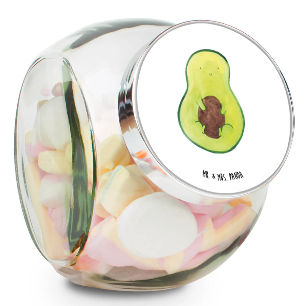 Bonbonglas Avocado Kern Vorratsdose, Vorratsbehälter, Süßigkeitenglas, Süßigkeitendose, Kaffeedose, Müslidose, Teedose, Keksbehälter, Keksedose, Glasdose, Glasbälter, Vorratsglas, Küchenbehälter, Aufbewahrungsdose, Aufbewahungsglas, Gewürzdose, Küchenorganizer, Snackdose, Avocado, Veggie, Vegan, Gesund, Avokado, Avocadokern, Kern, Pflanze, Spruch Leben