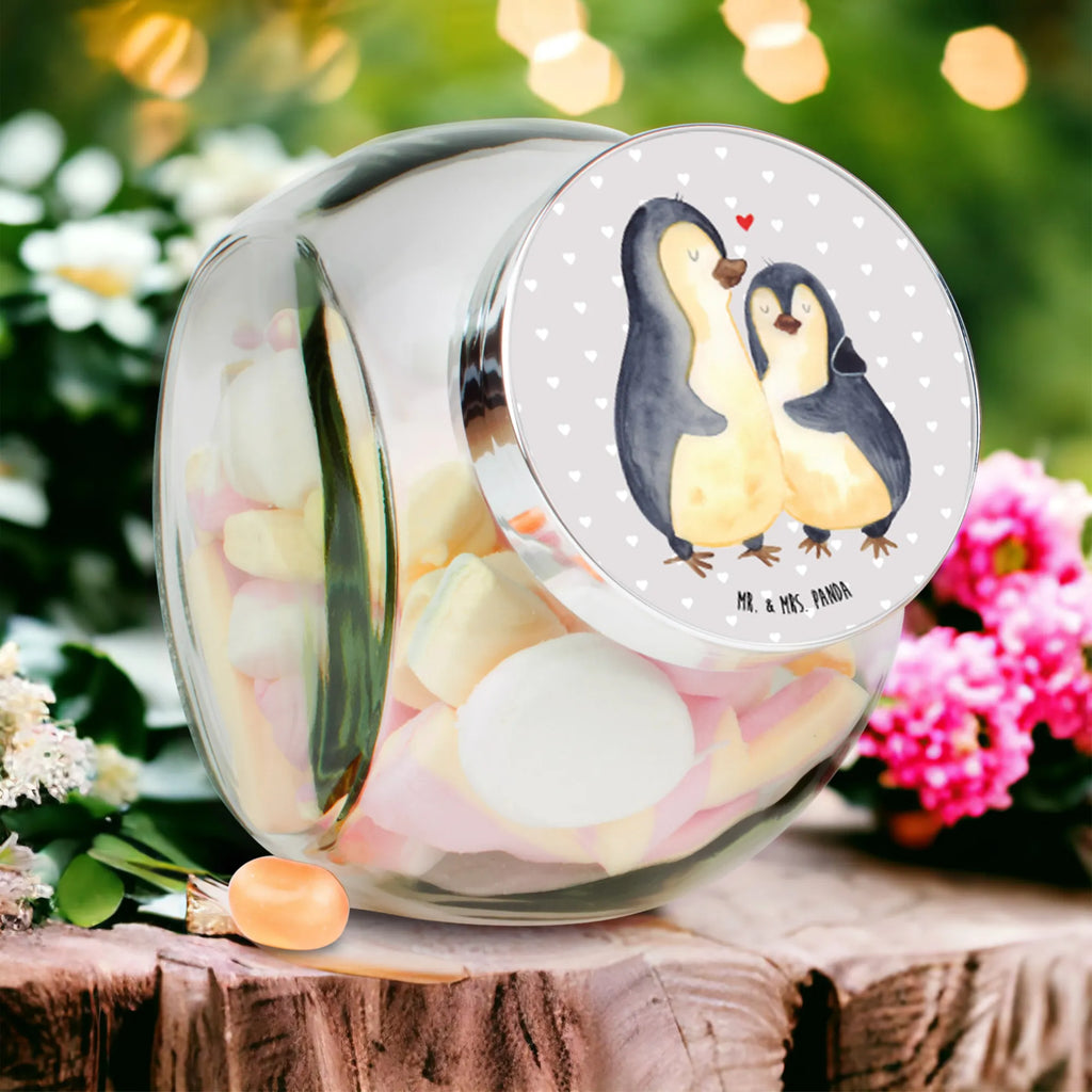 Bonbonglas Pinguine Einschlafen Vorratsdose, Vorratsbehälter, Süßigkeitenglas, Süßigkeitendose, Kaffeedose, Müslidose, Teedose, Keksbehälter, Keksedose, Glasdose, Glasbälter, Vorratsglas, Küchenbehälter, Aufbewahrungsdose, Aufbewahungsglas, Gewürzdose, Küchenorganizer, Snackdose, Liebe, Partner, Freund, Freundin, Ehemann, Ehefrau, Heiraten, Verlobung, Heiratsantrag, Liebesgeschenk, Jahrestag, Hocheitstag, Valentinstag, Geschenk für Frauen, Hochzeitstag, Mitbringsel, Geschenk für Freundin, Geschenk für Partner, Liebesbeweis, für Männer, für Ehemann