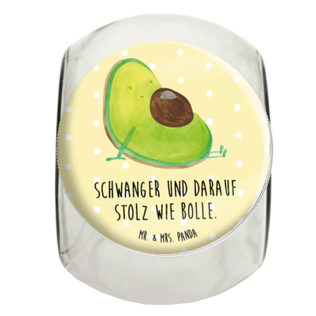 Bonbonglas Avocado schwanger Vorratsdose, Vorratsbehälter, Süßigkeitenglas, Süßigkeitendose, Kaffeedose, Müslidose, Teedose, Keksbehälter, Keksedose, Glasdose, Glasbälter, Vorratsglas, Küchenbehälter, Aufbewahrungsdose, Aufbewahungsglas, Gewürzdose, Küchenorganizer, Snackdose, Avocado, Veggie, Vegan, Gesund, schwanger, Schwangerschaft, Babyparty, Babyshower