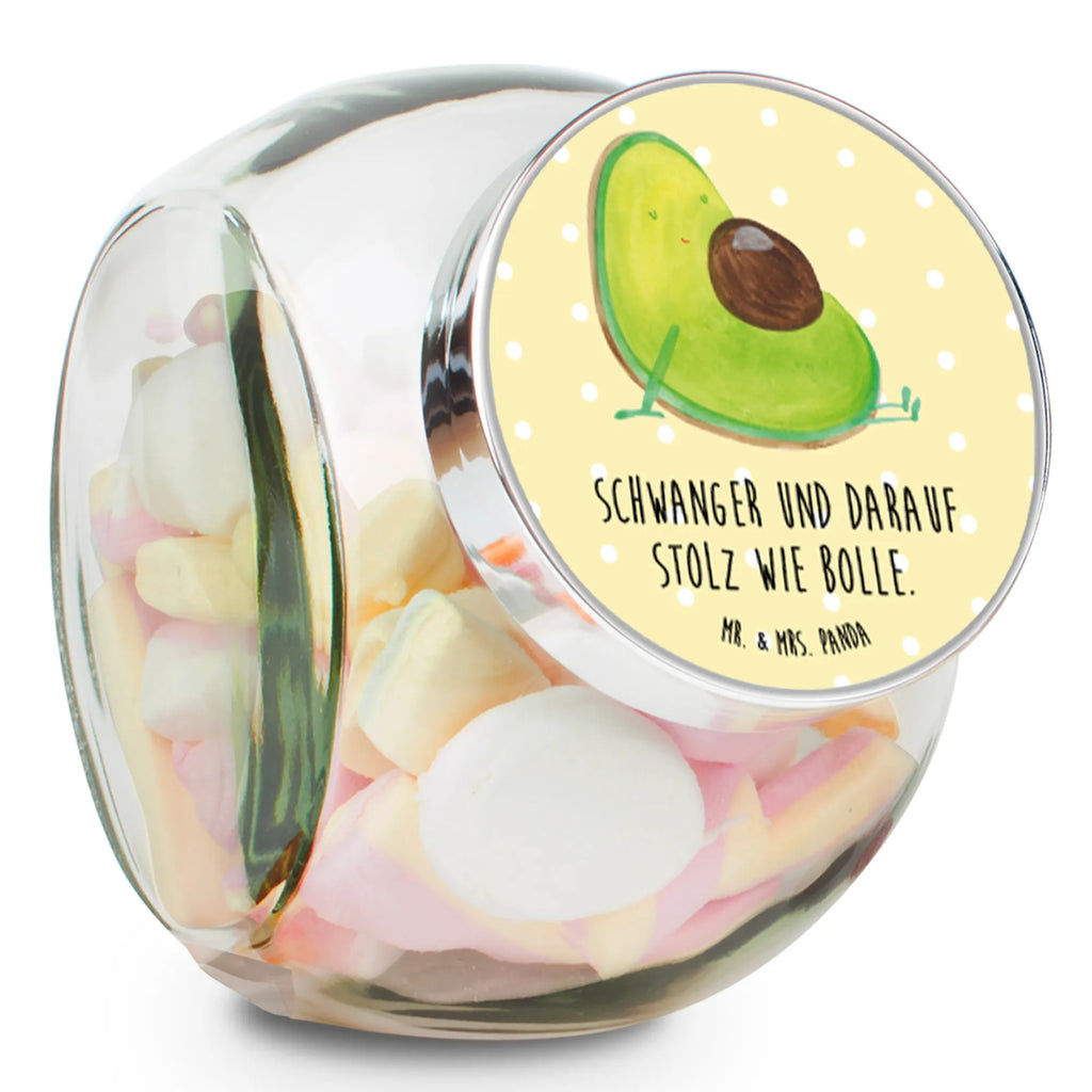 Bonbonglas Avocado schwanger Vorratsdose, Vorratsbehälter, Süßigkeitenglas, Süßigkeitendose, Kaffeedose, Müslidose, Teedose, Keksbehälter, Keksedose, Glasdose, Glasbälter, Vorratsglas, Küchenbehälter, Aufbewahrungsdose, Aufbewahungsglas, Gewürzdose, Küchenorganizer, Snackdose, Avocado, Veggie, Vegan, Gesund, schwanger, Schwangerschaft, Babyparty, Babyshower