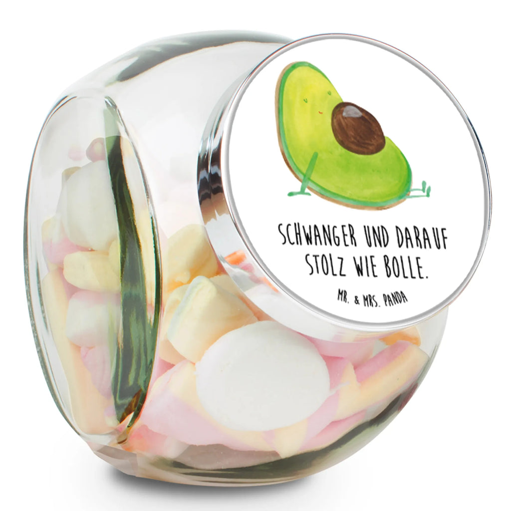 Bonbonglas Avocado schwanger Vorratsdose, Vorratsbehälter, Süßigkeitenglas, Süßigkeitendose, Kaffeedose, Müslidose, Teedose, Keksbehälter, Keksedose, Glasdose, Glasbälter, Vorratsglas, Küchenbehälter, Aufbewahrungsdose, Aufbewahungsglas, Gewürzdose, Küchenorganizer, Snackdose, Avocado, Veggie, Vegan, Gesund, schwanger, Schwangerschaft, Babyparty, Babyshower