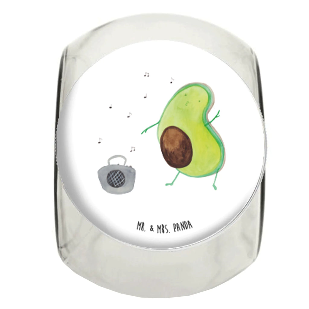 Bonbonglas Avocado tanzt Vorratsdose, Vorratsbehälter, Süßigkeitenglas, Süßigkeitendose, Kaffeedose, Müslidose, Teedose, Keksbehälter, Keksedose, Glasdose, Glasbälter, Vorratsglas, Küchenbehälter, Aufbewahrungsdose, Aufbewahungsglas, Gewürzdose, Küchenorganizer, Snackdose, Avocado, Veggie, Vegan, Gesund