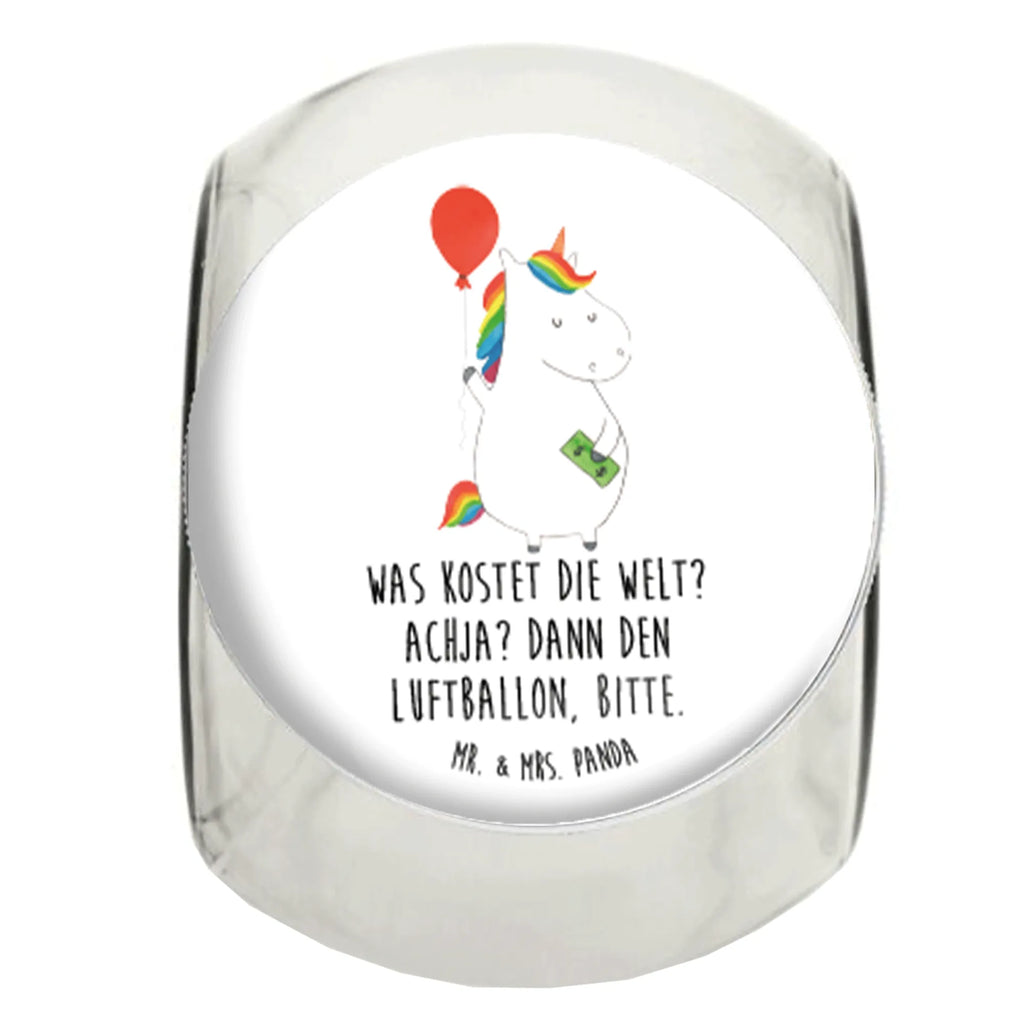 Bonbonglas Einhorn Luftballon Vorratsdose, Vorratsbehälter, Süßigkeitenglas, Süßigkeitendose, Kaffeedose, Müslidose, Teedose, Keksbehälter, Keksedose, Glasdose, Glasbälter, Vorratsglas, Küchenbehälter, Aufbewahrungsdose, Aufbewahungsglas, Gewürzdose, Küchenorganizer, Snackdose, Einhorn, Einhörner, Einhorn Deko, Unicorn, Luftballon, Geld, Lebenslust, Freude, Geschenk, Freundin