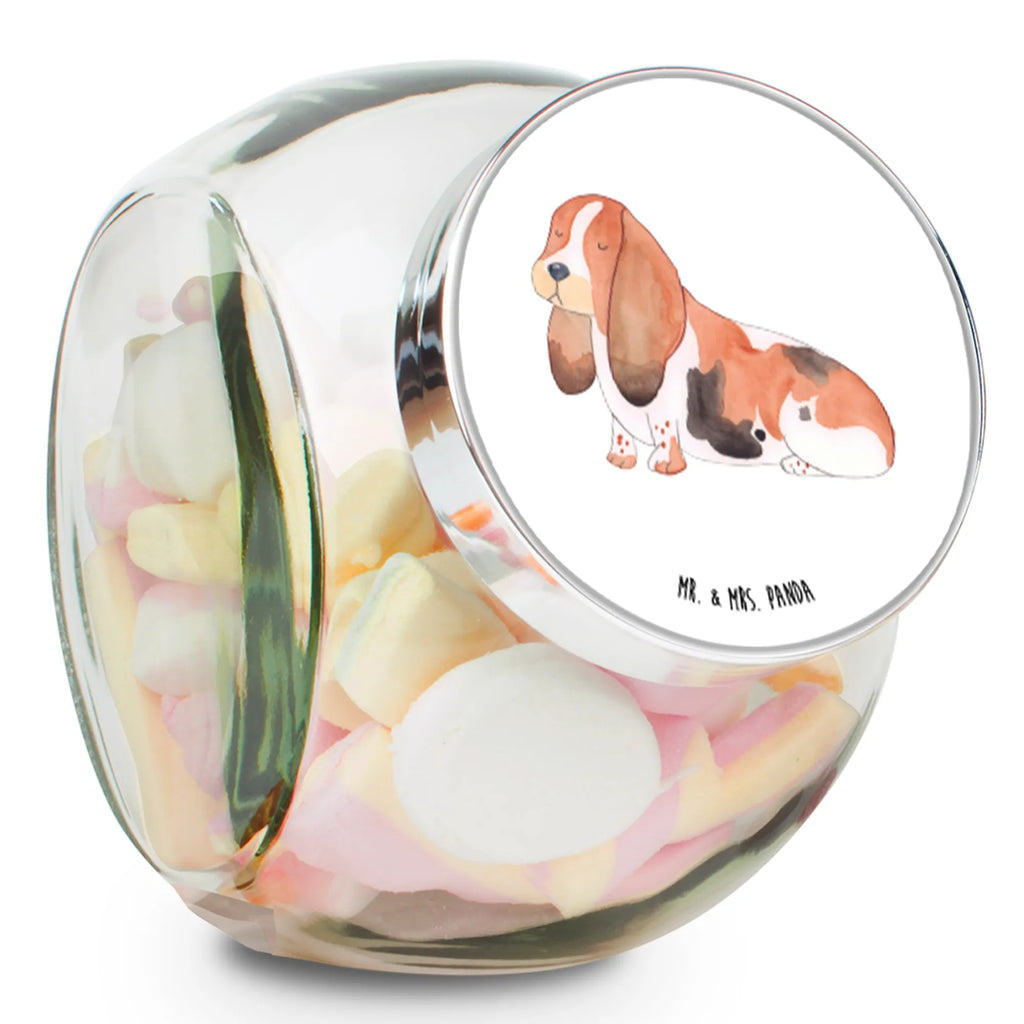 Bonbonglas Hund Basset Hound Vorratsdose, Vorratsbehälter, Süßigkeitenglas, Süßigkeitendose, Kaffeedose, Müslidose, Teedose, Keksbehälter, Keksedose, Glasdose, Glasbälter, Vorratsglas, Küchenbehälter, Aufbewahrungsdose, Aufbewahungsglas, Gewürzdose, Küchenorganizer, Snackdose, Hund, Hundemotiv, Haustier, Hunderasse, Tierliebhaber, Hundebesitzer, Sprüche, Basset Hound, Basset, Hundeliebe, kinderlos