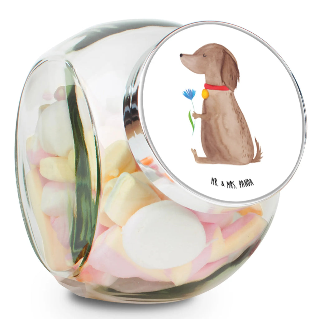 Bonbonglas Hund Blume Vorratsdose, Vorratsbehälter, Süßigkeitenglas, Süßigkeitendose, Kaffeedose, Müslidose, Teedose, Keksbehälter, Keksedose, Glasdose, Glasbälter, Vorratsglas, Küchenbehälter, Aufbewahrungsdose, Aufbewahungsglas, Gewürzdose, Küchenorganizer, Snackdose, Hund, Hundemotiv, Haustier, Hunderasse, Tierliebhaber, Hundebesitzer, Sprüche, Hunde, Frauchen, Hundeliebe