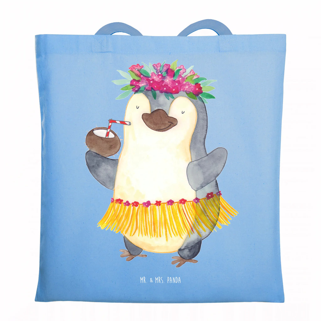 Tragetasche Pinguin Kokosnuss Beuteltasche, Beutel, Einkaufstasche, Jutebeutel, Stoffbeutel, Tasche, Shopper, Umhängetasche, Strandtasche, Schultertasche, Stofftasche, Tragetasche, Badetasche, Jutetasche, Einkaufstüte, Laptoptasche, Pinguin, Aloha, Hawaii, Urlaub, Kokosnuss, Pinguine