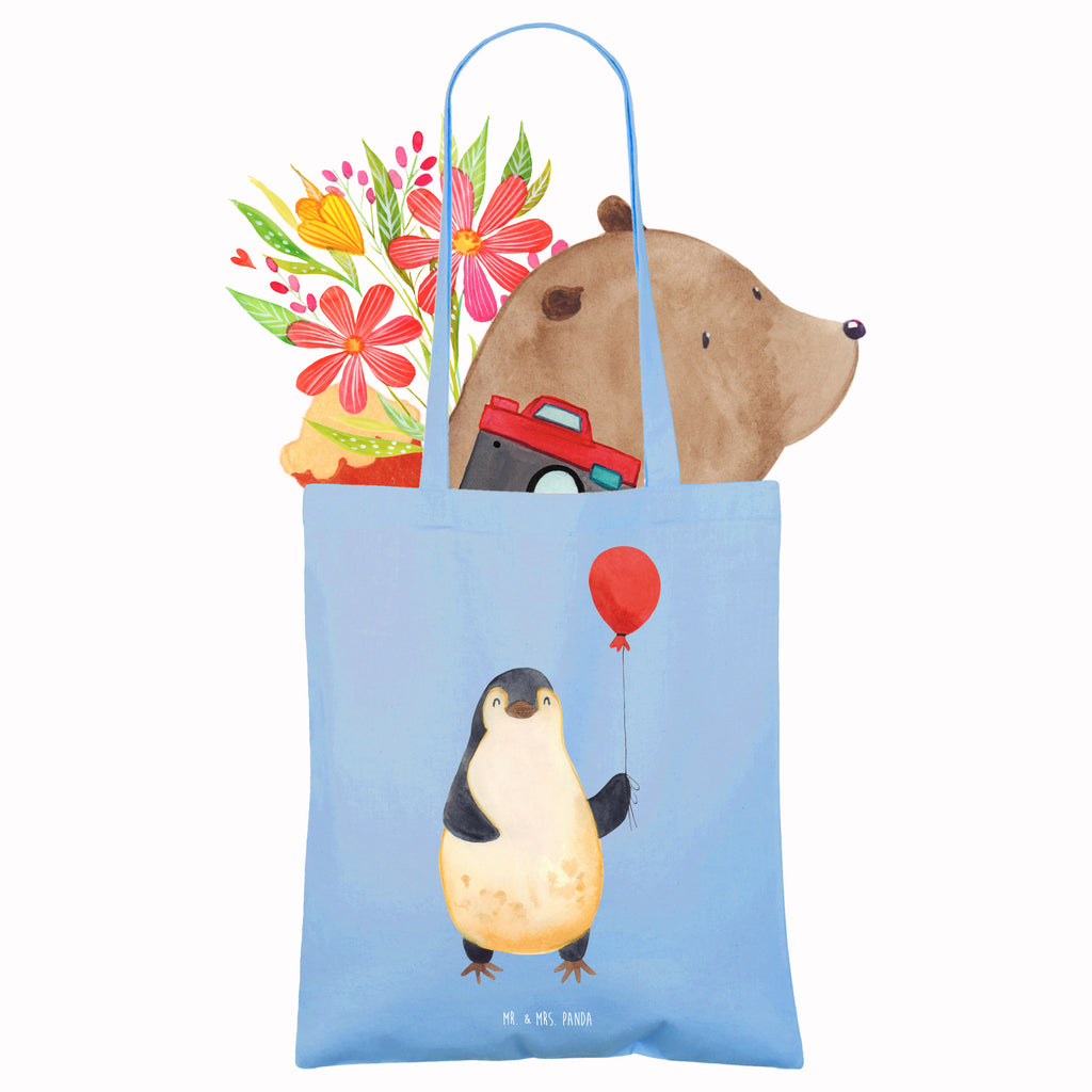 Tragetasche Pinguin Luftballon Beuteltasche, Beutel, Einkaufstasche, Jutebeutel, Stoffbeutel, Tasche, Shopper, Umhängetasche, Strandtasche, Schultertasche, Stofftasche, Tragetasche, Badetasche, Jutetasche, Einkaufstüte, Laptoptasche, Pinguin, Pinguine, Luftballon, Tagträume, Lebenslust, Geschenk Freundin, Geschenkidee, beste Freundin, Motivation, Neustart, neues Leben, Liebe, Glück