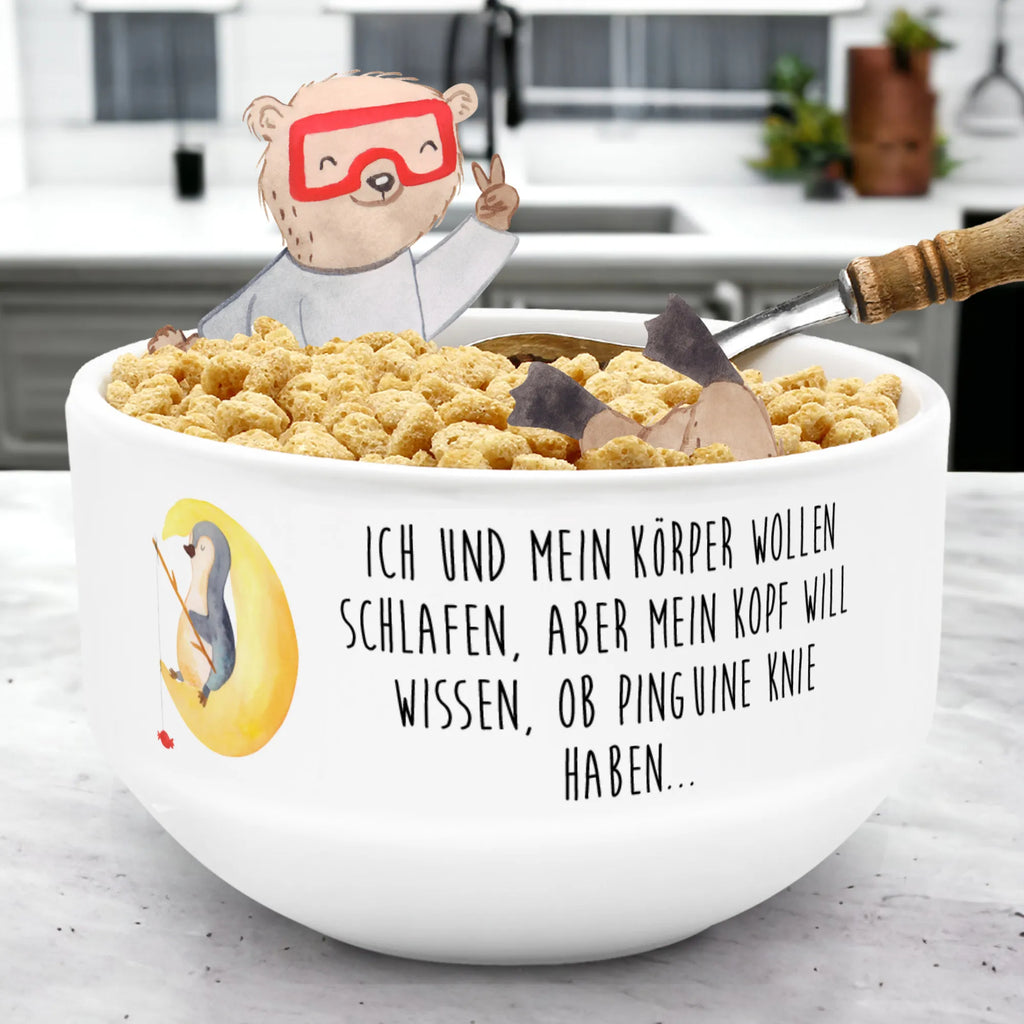 Müslischale Pinguin Mond Müslischale, Müslischüssel, Früstücksschüssel, Schüssel, Keramik Schüssel, Dessertschüssel, Salatschüssel, Suppenschüssel, Obstschale, Porzellan Schale, Snackschale, Müsli schalen, Müsli schale, Müslischale Keramik, Müslischalen bunt, Weiße Müslischalen, Bunte Müslischalen, Müslischale Porzellan, Müslischale lustig, Keramik Müslischale, Frühstücksschalen, Schöne Müslischalen, Müslischale mit Spruch, Pinguin, Pinguine, Spruch, schlafen, Nachtruhe, Einschlafen, Schlafzimmer, Schlafstörungen, Gästezimmer