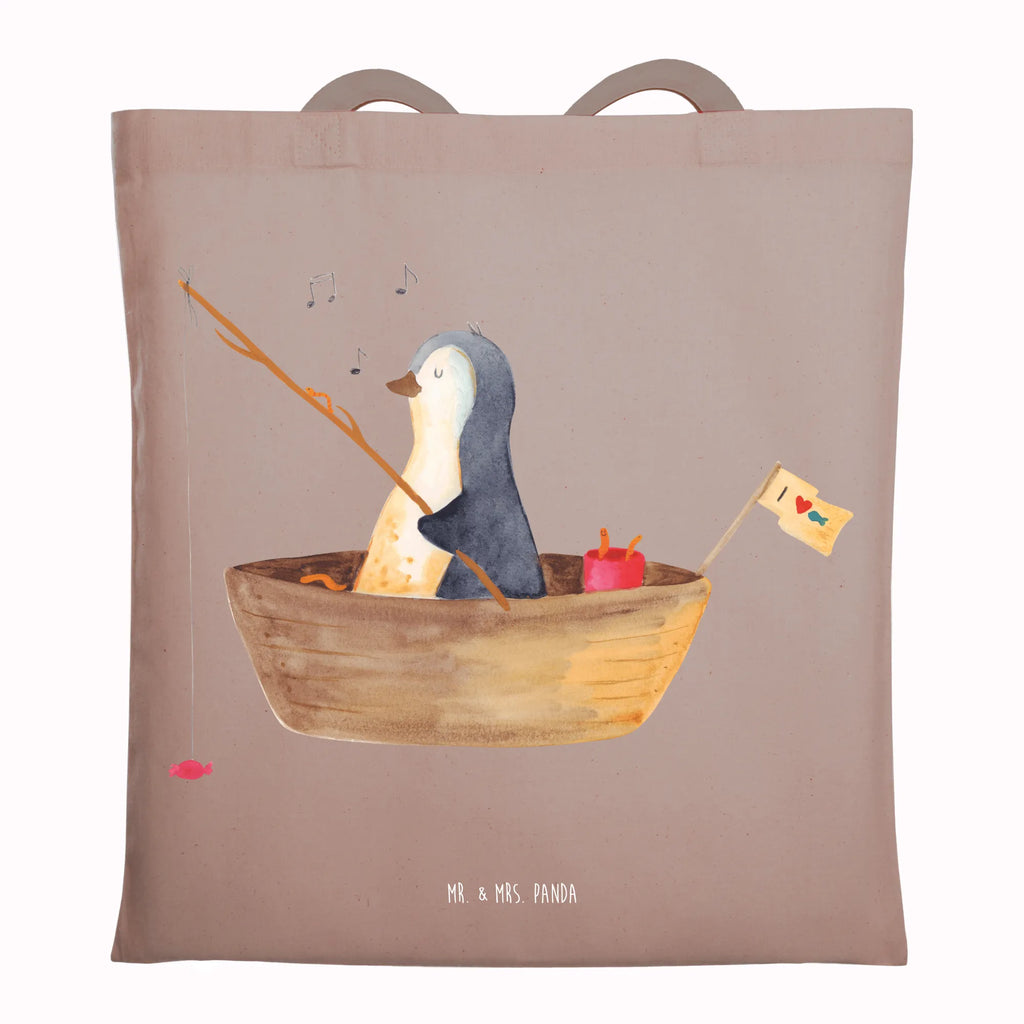 Tragetasche Pinguin Angelboot Beuteltasche, Beutel, Einkaufstasche, Jutebeutel, Stoffbeutel, Tasche, Shopper, Umhängetasche, Strandtasche, Schultertasche, Stofftasche, Tragetasche, Badetasche, Jutetasche, Einkaufstüte, Laptoptasche, Pinguin, Pinguine, Angeln, Boot, Angelboot, Lebenslust, Leben, genießen, Motivation, Neustart, Neuanfang, Trennung, Scheidung, Geschenkidee Liebeskummer