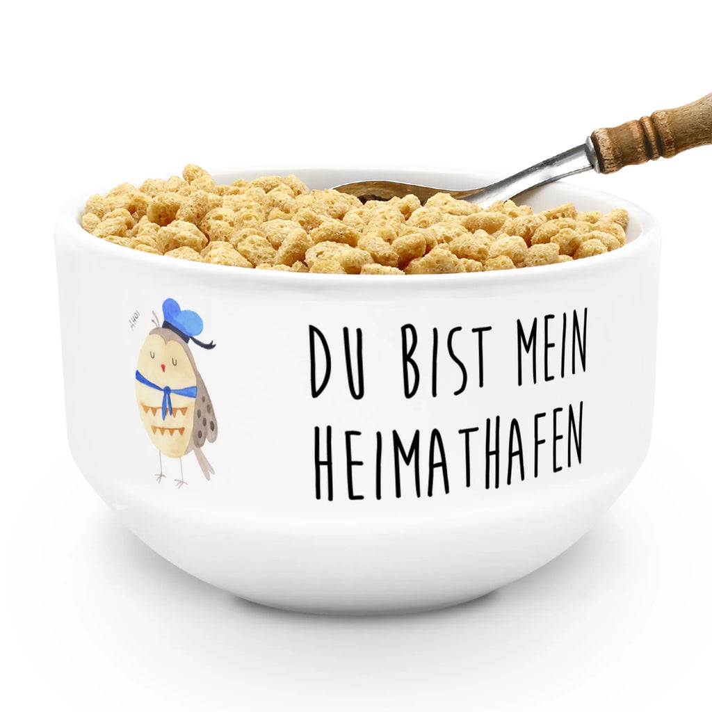 Müslischale Eule Matrosen Müslischale, Müslischüssel, Früstücksschüssel, Schüssel, Keramik Schüssel, Dessertschüssel, Salatschüssel, Suppenschüssel, Obstschale, Porzellan Schale, Snackschale, Müsli schalen, Müsli schale, Müslischale Keramik, Müslischalen bunt, Weiße Müslischalen, Bunte Müslischalen, Müslischale Porzellan, Müslischale lustig, Keramik Müslischale, Frühstücksschalen, Schöne Müslischalen, Müslischale mit Spruch, Eule, Eule Spruch, Eule Deko, Owl, Wortspiel lustig, Matrose, Freundin, Ehe, Seefahrer, Heimathafen, Hochzeitstag Geschenk