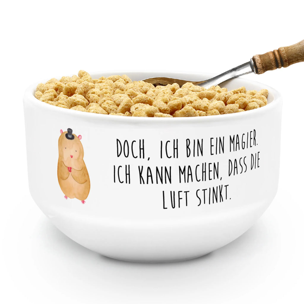 Müslischale Hamster mit Hut Müslischale, Müslischüssel, Früstücksschüssel, Schüssel, Keramik Schüssel, Dessertschüssel, Salatschüssel, Suppenschüssel, Obstschale, Porzellan Schale, Snackschale, Müsli schalen, Müsli schale, Müslischale Keramik, Müslischalen bunt, Weiße Müslischalen, Bunte Müslischalen, Müslischale Porzellan, Müslischale lustig, Keramik Müslischale, Frühstücksschalen, Schöne Müslischalen, Müslischale mit Spruch, Tiermotive, Gute Laune, lustige Sprüche, Tiere, Hamster, Hut, Magier, Zylinder, Zwerghamster, Zauberer