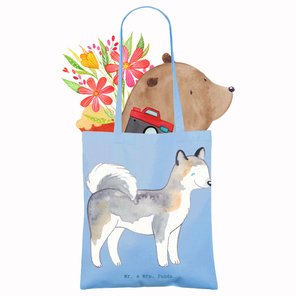 Tragetasche Siberian Husky Moment Beuteltasche, Beutel, Einkaufstasche, Jutebeutel, Stoffbeutel, Tasche, Shopper, Umhängetasche, Strandtasche, Schultertasche, Stofftasche, Tragetasche, Badetasche, Jutetasche, Einkaufstüte, Laptoptasche, Hund, Hunderasse, Rassehund, Hundebesitzer, Geschenk, Tierfreund, Schenken, Welpe, Siberian Husky