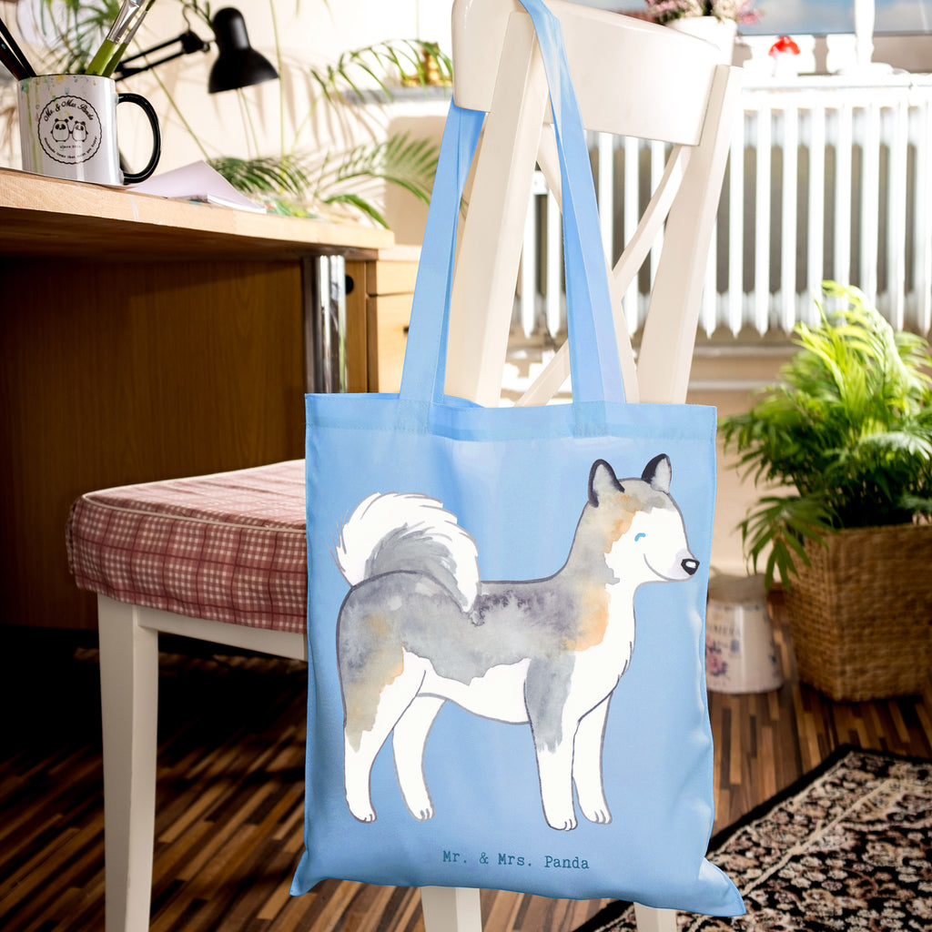 Tragetasche Siberian Husky Moment Beuteltasche, Beutel, Einkaufstasche, Jutebeutel, Stoffbeutel, Tasche, Shopper, Umhängetasche, Strandtasche, Schultertasche, Stofftasche, Tragetasche, Badetasche, Jutetasche, Einkaufstüte, Laptoptasche, Hund, Hunderasse, Rassehund, Hundebesitzer, Geschenk, Tierfreund, Schenken, Welpe, Siberian Husky