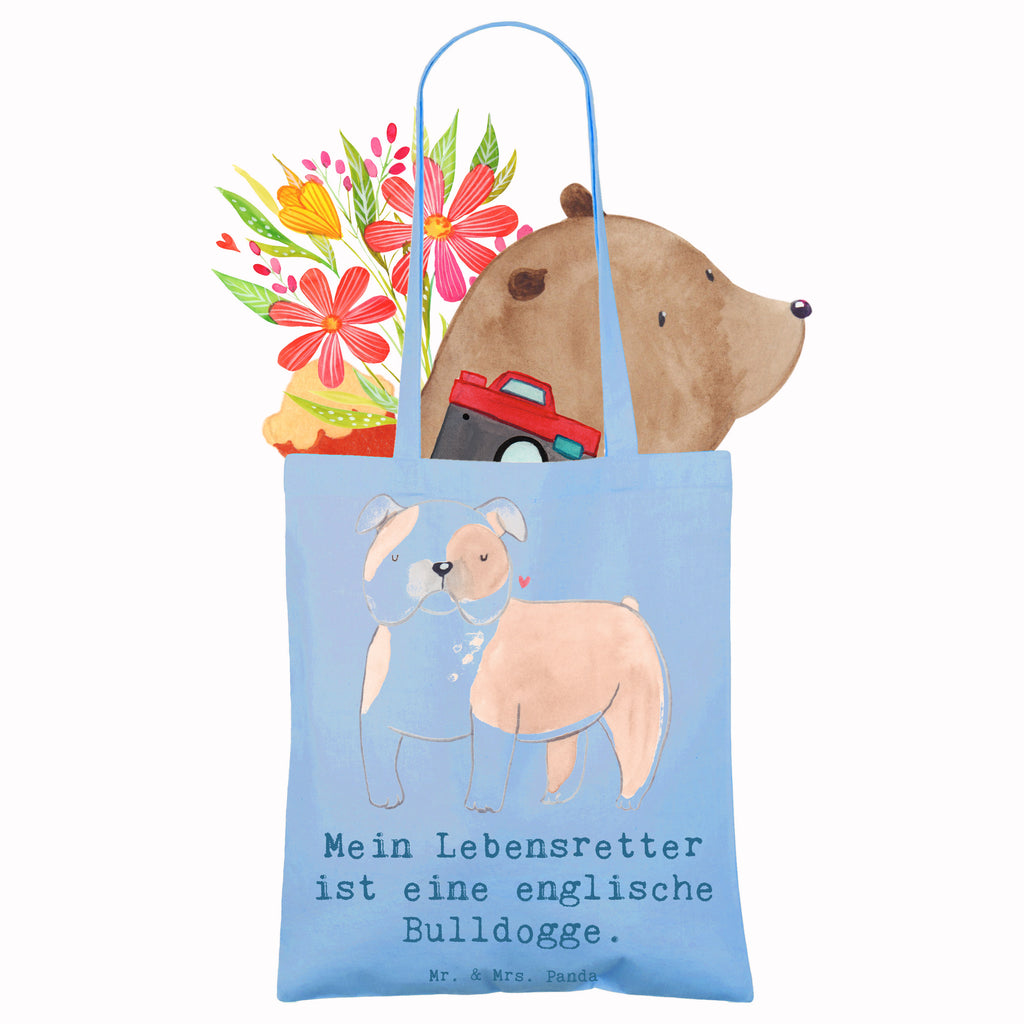 Tragetasche Englische Bulldogge Lebensretter Beuteltasche, Beutel, Einkaufstasche, Jutebeutel, Stoffbeutel, Tasche, Shopper, Umhängetasche, Strandtasche, Schultertasche, Stofftasche, Tragetasche, Badetasche, Jutetasche, Einkaufstüte, Laptoptasche, Hund, Hunderasse, Rassehund, Hundebesitzer, Geschenk, Tierfreund, Schenken, Welpe, Englische Bulldogge