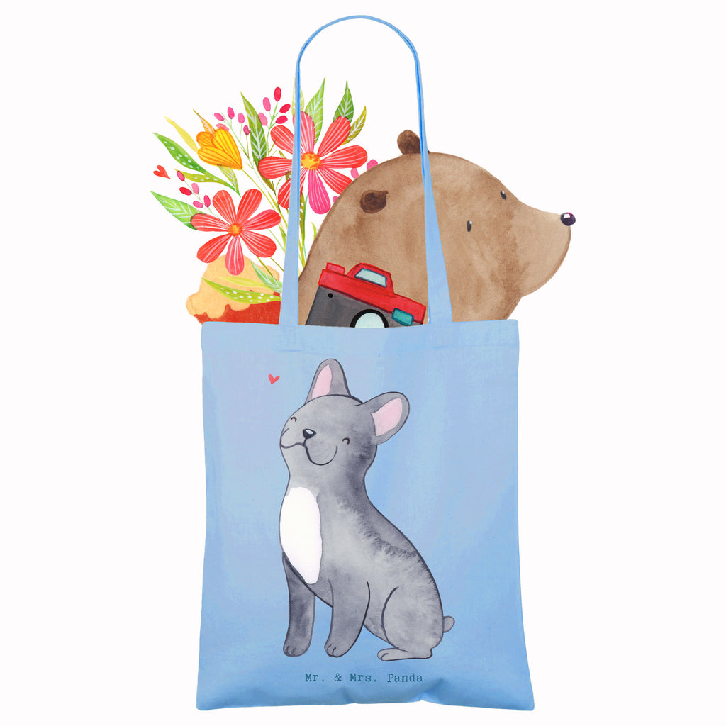 Tragetasche Französische Bulldogge Moment Beuteltasche, Beutel, Einkaufstasche, Jutebeutel, Stoffbeutel, Tasche, Shopper, Umhängetasche, Strandtasche, Schultertasche, Stofftasche, Tragetasche, Badetasche, Jutetasche, Einkaufstüte, Laptoptasche, Hund, Hunderasse, Rassehund, Hundebesitzer, Geschenk, Tierfreund, Schenken, Welpe, Französische Bulldogge