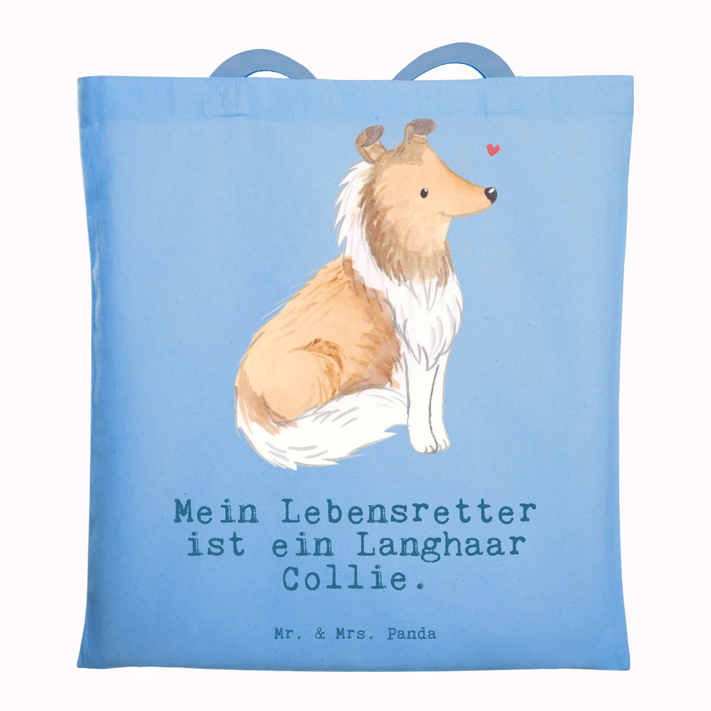 Tragetasche Langhaar Collie Lebensretter Beuteltasche, Beutel, Einkaufstasche, Jutebeutel, Stoffbeutel, Tasche, Shopper, Umhängetasche, Strandtasche, Schultertasche, Stofftasche, Tragetasche, Badetasche, Jutetasche, Einkaufstüte, Laptoptasche, Hund, Hunderasse, Rassehund, Hundebesitzer, Geschenk, Tierfreund, Schenken, Welpe, Langhaar Collie, britischer Hütehund