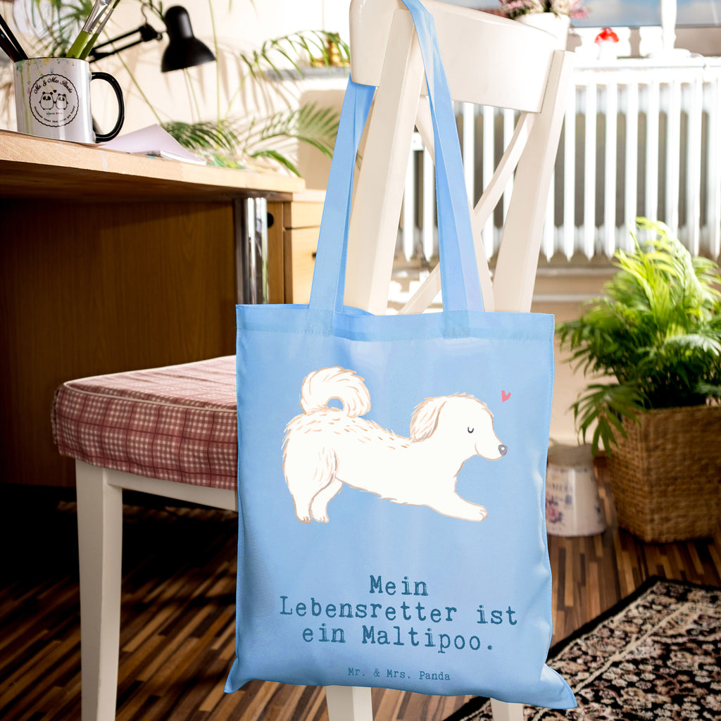 Tragetasche Maltipoo Lebensretter Beuteltasche, Beutel, Einkaufstasche, Jutebeutel, Stoffbeutel, Tasche, Shopper, Umhängetasche, Strandtasche, Schultertasche, Stofftasche, Tragetasche, Badetasche, Jutetasche, Einkaufstüte, Laptoptasche, Hund, Hunderasse, Rassehund, Hundebesitzer, Geschenk, Tierfreund, Schenken, Welpe, Maltipoo, Kreuzung, Mischling