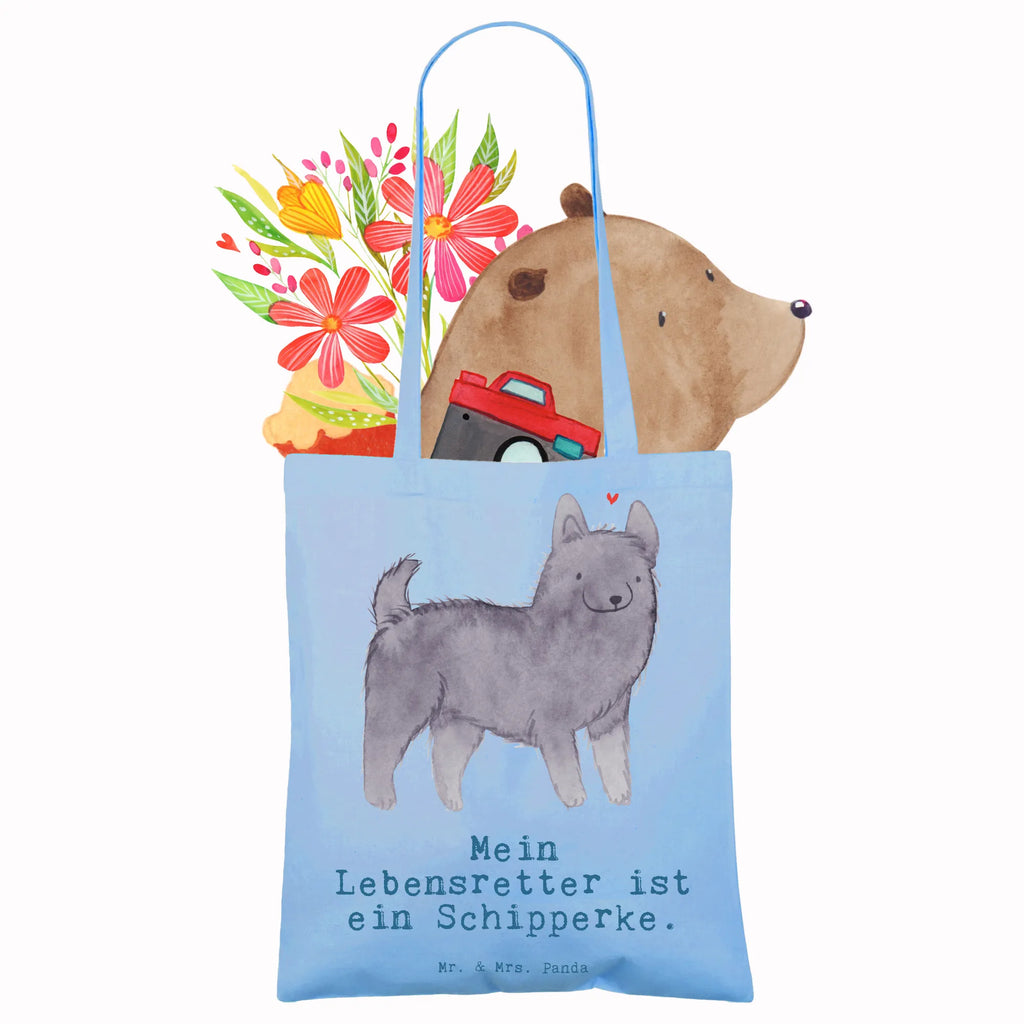 Tragetasche Schipperke Lebensretter Beuteltasche, Beutel, Einkaufstasche, Jutebeutel, Stoffbeutel, Tasche, Shopper, Umhängetasche, Strandtasche, Schultertasche, Stofftasche, Tragetasche, Badetasche, Jutetasche, Einkaufstüte, Laptoptasche, Hund, Hunderasse, Rassehund, Hundebesitzer, Geschenk, Tierfreund, Schenken, Welpe, Schipperke, belgische Hunderasse