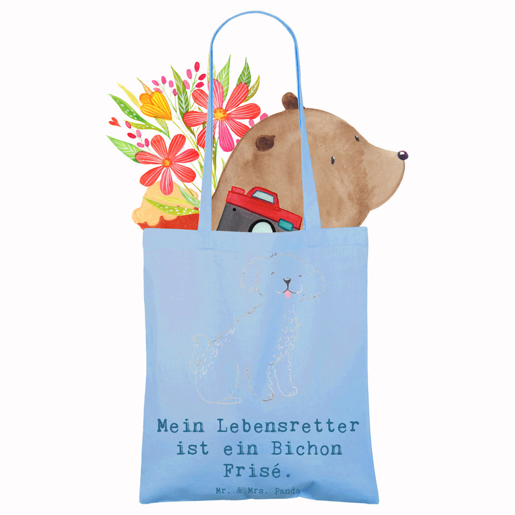 Tragetasche Bichon Frisé Lebensretter Beuteltasche, Beutel, Einkaufstasche, Jutebeutel, Stoffbeutel, Tasche, Shopper, Umhängetasche, Strandtasche, Schultertasche, Stofftasche, Tragetasche, Badetasche, Jutetasche, Einkaufstüte, Laptoptasche, Hund, Hunderasse, Rassehund, Hundebesitzer, Geschenk, Tierfreund, Schenken, Welpe, Bichon Frisé