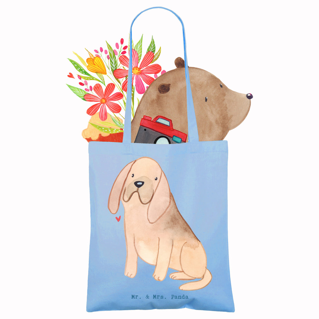 Tragetasche Bloodhound Lebensretter Beuteltasche, Beutel, Einkaufstasche, Jutebeutel, Stoffbeutel, Tasche, Shopper, Umhängetasche, Strandtasche, Schultertasche, Stofftasche, Tragetasche, Badetasche, Jutetasche, Einkaufstüte, Laptoptasche, Hund, Hunderasse, Rassehund, Hundebesitzer, Geschenk, Tierfreund, Schenken, Welpe, Bluthund, Bloodhound, St. Hubertushund, Chien de Saint Hubert