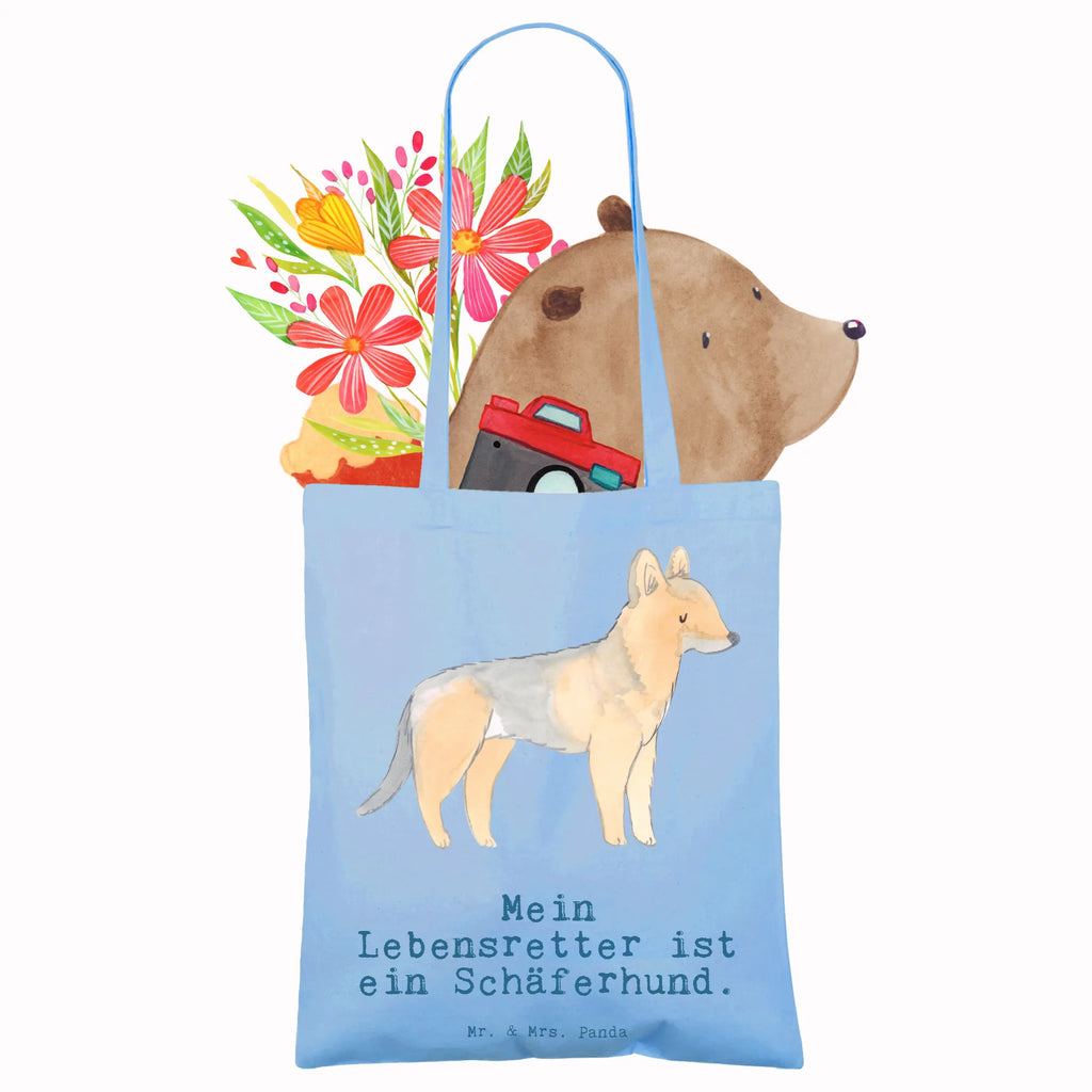 Tragetasche Schäferhund Lebensretter Beuteltasche, Beutel, Einkaufstasche, Jutebeutel, Stoffbeutel, Tasche, Shopper, Umhängetasche, Strandtasche, Schultertasche, Stofftasche, Tragetasche, Badetasche, Jutetasche, Einkaufstüte, Laptoptasche, Hund, Hunderasse, Rassehund, Hundebesitzer, Geschenk, Tierfreund, Schenken, Welpe, Schäferhund