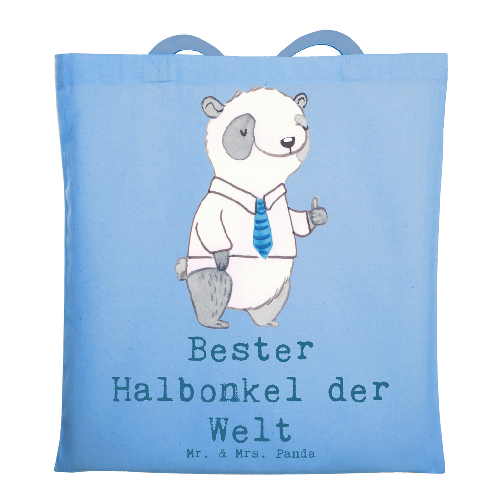 Tragetasche Panda Bester Halbonkel der Welt Beuteltasche, Beutel, Einkaufstasche, Jutebeutel, Stoffbeutel, Tasche, Shopper, Umhängetasche, Strandtasche, Schultertasche, Stofftasche, Tragetasche, Badetasche, Jutetasche, Einkaufstüte, Laptoptasche, für, Dankeschön, Geschenk, Schenken, Geburtstag, Geburtstagsgeschenk, Geschenkidee, Danke, Bedanken, Mitbringsel, Freude machen, Geschenktipp, Onkel, bester Onkel, Halbonkel, Stiefonkel, Stief, Stiefgeschwister, Familie, Kleinigkeit