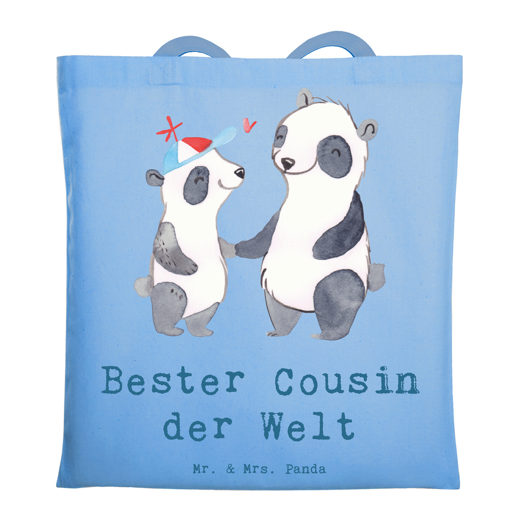 Tragetasche Panda Bester Cousin der Welt Beuteltasche, Beutel, Einkaufstasche, Jutebeutel, Stoffbeutel, Tasche, Shopper, Umhängetasche, Strandtasche, Schultertasche, Stofftasche, Tragetasche, Badetasche, Jutetasche, Einkaufstüte, Laptoptasche, für, Dankeschön, Geschenk, Schenken, Geburtstag, Geburtstagsgeschenk, Geschenkidee, Danke, Bedanken, Mitbringsel, Freude machen, Geschenktipp, Cousin, Kousin, Vetter, Sohn von Onkel, Sohn von Tante, Familie, Verwandtschaft, Cousine