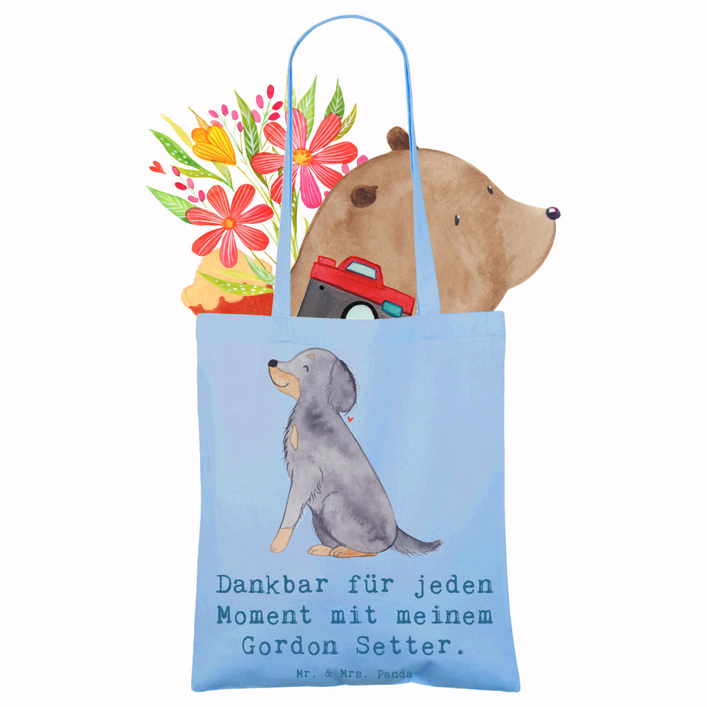 Tragetasche Gordon Setter Moment Beuteltasche, Beutel, Einkaufstasche, Jutebeutel, Stoffbeutel, Tasche, Shopper, Umhängetasche, Strandtasche, Schultertasche, Stofftasche, Tragetasche, Badetasche, Jutetasche, Einkaufstüte, Laptoptasche, Hund, Hunderasse, Rassehund, Hundebesitzer, Geschenk, Tierfreund, Schenken, Welpe, Gordon Shetter, Jagdhund