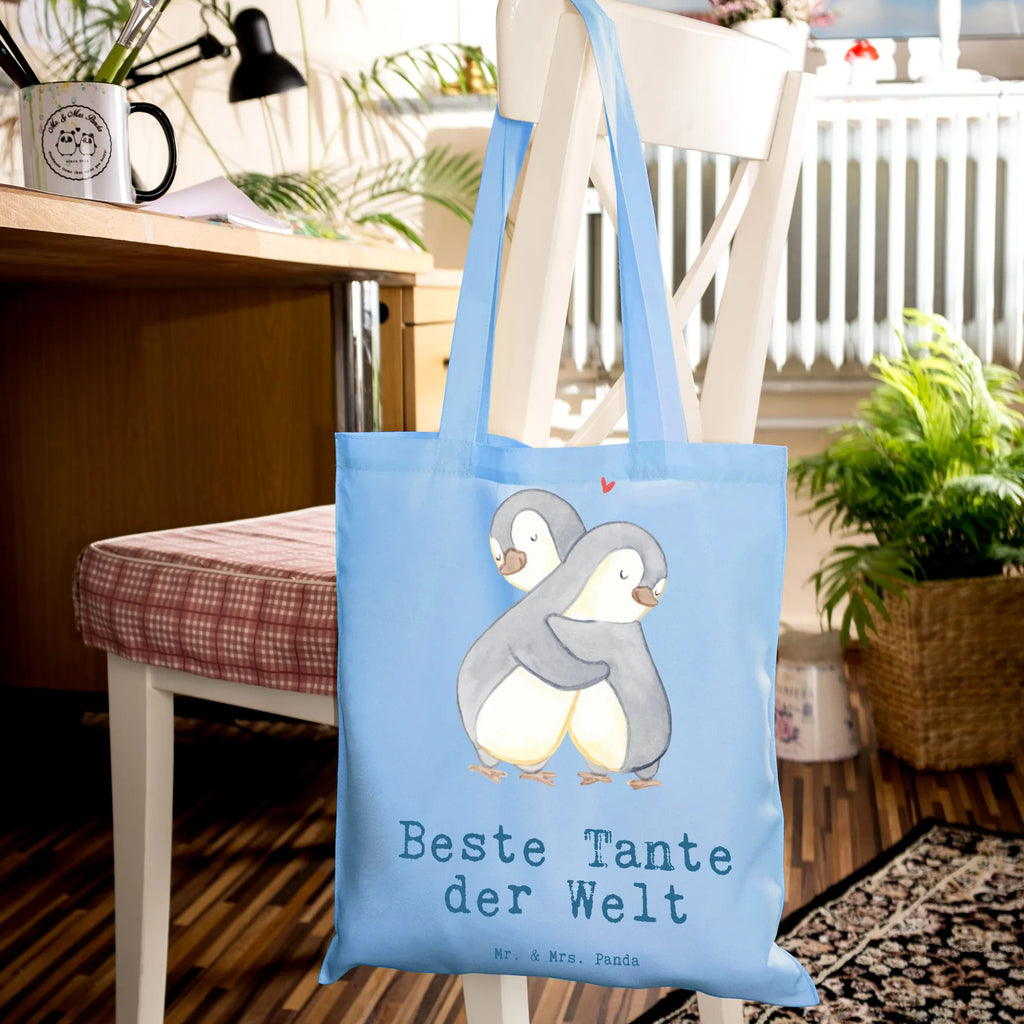 Tragetasche Pinguin Beste Tante der Welt Beuteltasche, Beutel, Einkaufstasche, Jutebeutel, Stoffbeutel, Tasche, Shopper, Umhängetasche, Strandtasche, Schultertasche, Stofftasche, Tragetasche, Badetasche, Jutetasche, Einkaufstüte, Laptoptasche, für, Dankeschön, Geschenk, Schenken, Geburtstag, Geburtstagsgeschenk, Geschenkidee, Danke, Bedanken, Mitbringsel, Freude machen, Geschenktipp, Tante, Patentante, Paten Tante, Lieblingstante, Taufpartner, Taufe, Familie, Kleinigkeit, Nichte, Neffe