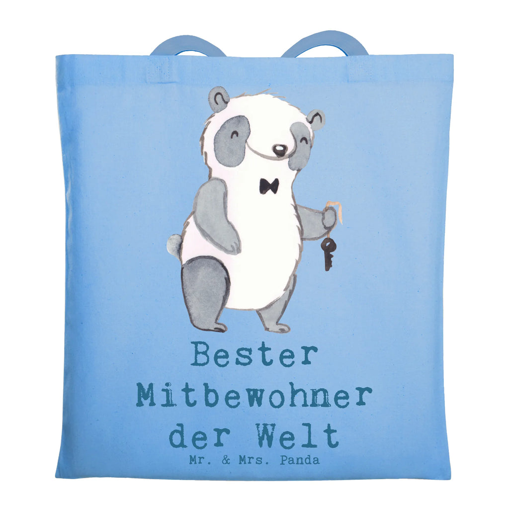 Tragetasche Panda Bester Mitbewohner der Welt Beuteltasche, Beutel, Einkaufstasche, Jutebeutel, Stoffbeutel, Tasche, Shopper, Umhängetasche, Strandtasche, Schultertasche, Stofftasche, Tragetasche, Badetasche, Jutetasche, Einkaufstüte, Laptoptasche, für, Dankeschön, Geschenk, Schenken, Geburtstag, Geburtstagsgeschenk, Geschenkidee, Danke, Bedanken, Mitbringsel, Freude machen, Geschenktipp, Mitbewohner, WG, Zimmernachbar, Wohngemeinschaft, WG-Bewohner, Zimmerkollege, Zimmergenosse, Stubenkamerad