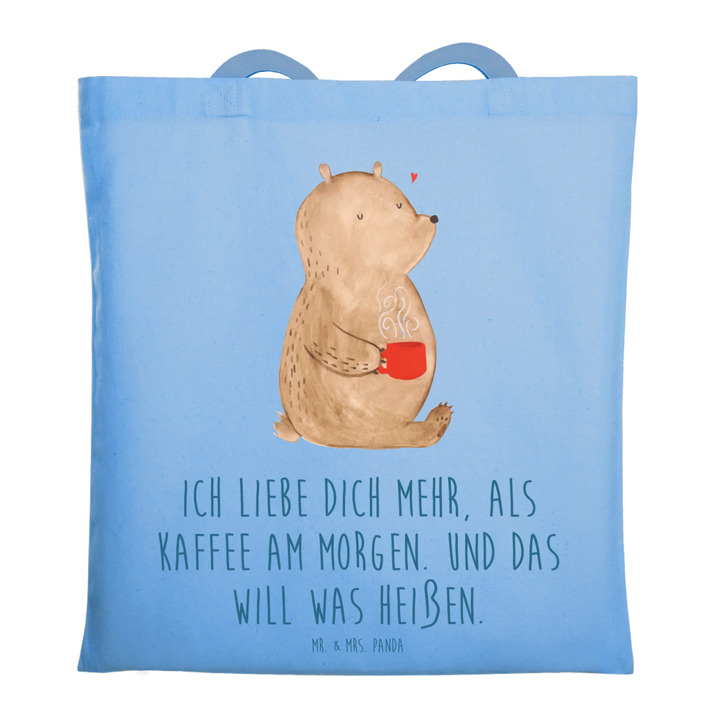 Tragetasche Bär Morgenkaffee Beuteltasche, Beutel, Einkaufstasche, Jutebeutel, Stoffbeutel, Tasche, Shopper, Umhängetasche, Strandtasche, Schultertasche, Stofftasche, Tragetasche, Badetasche, Jutetasche, Einkaufstüte, Laptoptasche, Liebe, Partner, Freund, Freundin, Ehemann, Ehefrau, Heiraten, Verlobung, Heiratsantrag, Liebesgeschenk, Jahrestag, Hocheitstag, Valentinstag, Geschenk für Frauen, Hochzeitstag, Mitbringsel, Geschenk für Freundin, Geschenk für Partner, Liebesbeweis, für Männer, für Ehemann