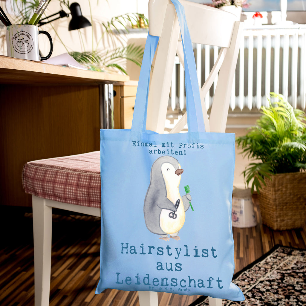 Tragetasche Hairstylist aus Leidenschaft Beuteltasche, Beutel, Einkaufstasche, Jutebeutel, Stoffbeutel, Tasche, Shopper, Umhängetasche, Strandtasche, Schultertasche, Stofftasche, Tragetasche, Badetasche, Jutetasche, Einkaufstüte, Laptoptasche, Beruf, Ausbildung, Jubiläum, Abschied, Rente, Kollege, Kollegin, Geschenk, Schenken, Arbeitskollege, Mitarbeiter, Firma, Danke, Dankeschön, Frisör, Haarstylist, Hairstylist, Friseursalon, Barbier, Coiffeur, Eröffnung Friseur