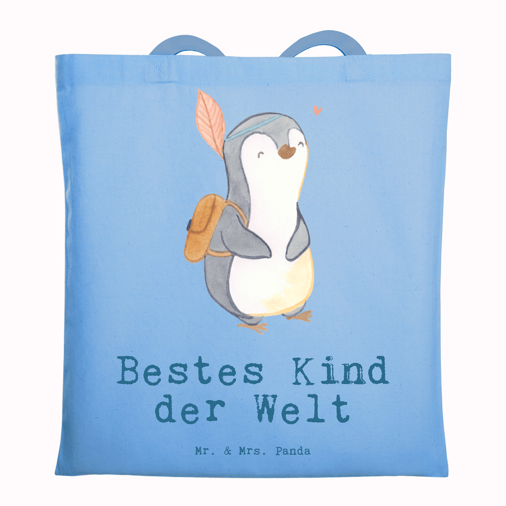 Tragetasche Pinguin Bestes Kind der Welt Beuteltasche, Beutel, Einkaufstasche, Jutebeutel, Stoffbeutel, Tasche, Shopper, Umhängetasche, Strandtasche, Schultertasche, Stofftasche, Tragetasche, Badetasche, Jutetasche, Einkaufstüte, Laptoptasche, für, Dankeschön, Geschenk, Schenken, Geburtstag, Geburtstagsgeschenk, Geschenkidee, Danke, Bedanken, Mitbringsel, Freude machen, Geschenktipp, Kinder, Kind, Kid, Kids, Kiddy, Bestes, Tochter, Sohn, Nachwuchs, Geburt, Liebling, Taufe