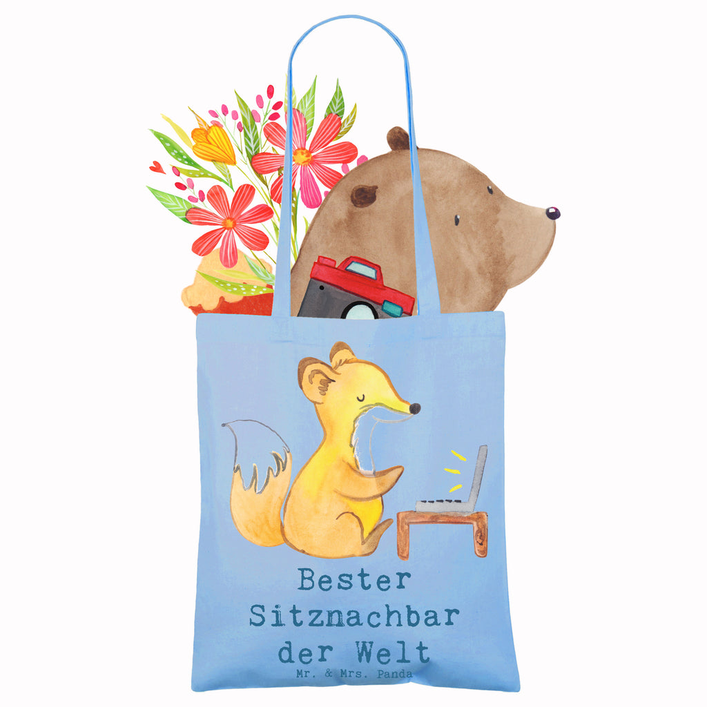 Tragetasche Fuchs Bester Sitznachbar der Welt Beuteltasche, Beutel, Einkaufstasche, Jutebeutel, Stoffbeutel, Tasche, Shopper, Umhängetasche, Strandtasche, Schultertasche, Stofftasche, Tragetasche, Badetasche, Jutetasche, Einkaufstüte, Laptoptasche, für, Dankeschön, Geschenk, Schenken, Geburtstag, Geburtstagsgeschenk, Geschenkidee, Danke, Bedanken, Mitbringsel, Freude machen, Geschenktipp, Sitznachbar, Stuhlnachbar, Nachbar, Uni, Universität, Seminar, Kommilitone, Tischnachbar, Schule, Mitschüler, Mitstudent, Hochschule