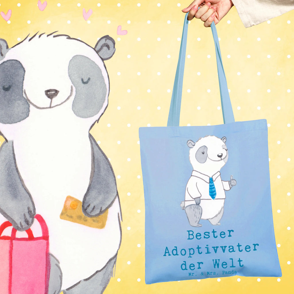 Tragetasche Panda Bester Adoptivvater der Welt Beuteltasche, Beutel, Einkaufstasche, Jutebeutel, Stoffbeutel, Tasche, Shopper, Umhängetasche, Strandtasche, Schultertasche, Stofftasche, Tragetasche, Badetasche, Jutetasche, Einkaufstüte, Laptoptasche, für, Dankeschön, Geschenk, Schenken, Geburtstag, Geburtstagsgeschenk, Geschenkidee, Danke, Bedanken, Mitbringsel, Freude machen, Geschenktipp, Adoptiv vater, Adoption, adoptiert, Adoptivvater