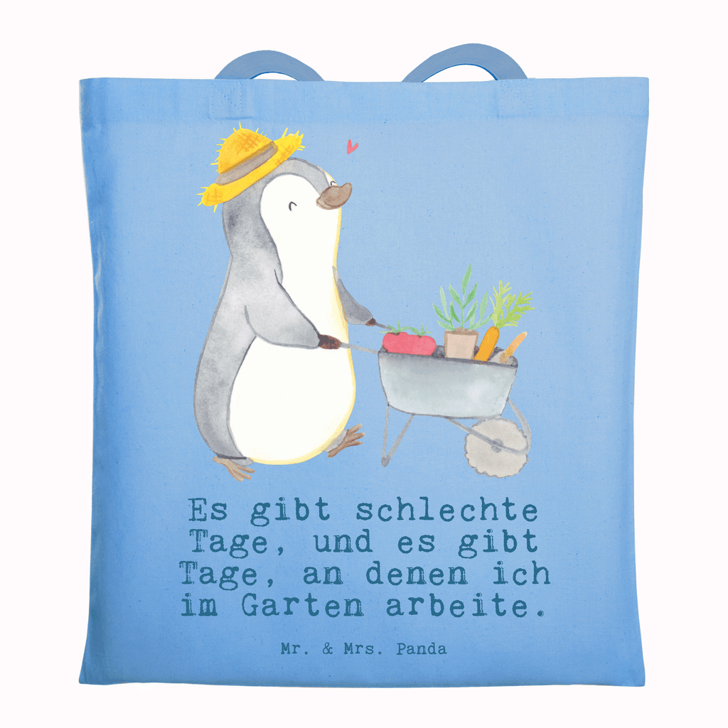 Tragetasche Pinguin Gartenarbeit Beuteltasche, Beutel, Einkaufstasche, Jutebeutel, Stoffbeutel, Tasche, Shopper, Umhängetasche, Strandtasche, Schultertasche, Stofftasche, Tragetasche, Badetasche, Jutetasche, Einkaufstüte, Laptoptasche, Geschenk, Sport, Sportart, Hobby, Schenken, Danke, Dankeschön, Auszeichnung, Gewinn, Sportler, Gartenarbeit, Urban gardening, Gärtnern, Gartenpflege