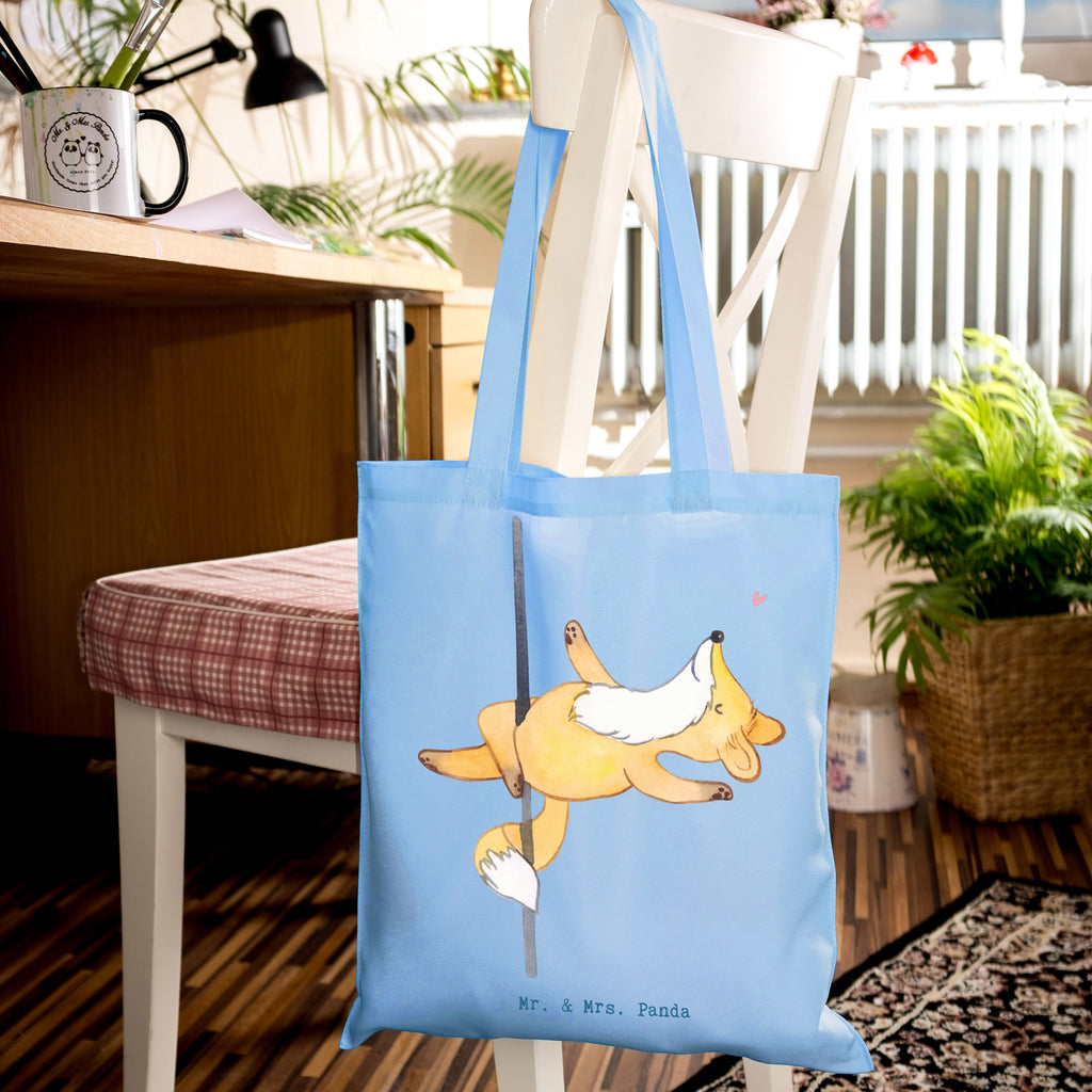 Tragetasche Fuchs Poledance Beuteltasche, Beutel, Einkaufstasche, Jutebeutel, Stoffbeutel, Tasche, Shopper, Umhängetasche, Strandtasche, Schultertasche, Stofftasche, Tragetasche, Badetasche, Jutetasche, Einkaufstüte, Laptoptasche, Geschenk, Sport, Sportart, Hobby, Schenken, Danke, Dankeschön, Auszeichnung, Gewinn, Sportler, Pole Dance, Tanzen, Tanz