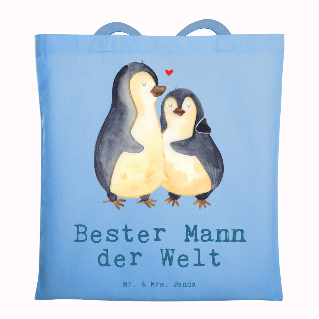 Tragetasche Pinguin Bester Mann der Welt Beuteltasche, Beutel, Einkaufstasche, Jutebeutel, Stoffbeutel, Tasche, Shopper, Umhängetasche, Strandtasche, Schultertasche, Stofftasche, Tragetasche, Badetasche, Jutetasche, Einkaufstüte, Laptoptasche, für, Dankeschön, Geschenk, Schenken, Geburtstag, Geburtstagsgeschenk, Geschenkidee, Danke, Bedanken, Mitbringsel, Freude machen, Geschenktipp, Ehemann, Beste, Mann, Partner, Freund, Traummann, Liebling, Ehepartner, Ehe, Gatte, Lebensgefährte, Bräutigam, Kleinigkeit