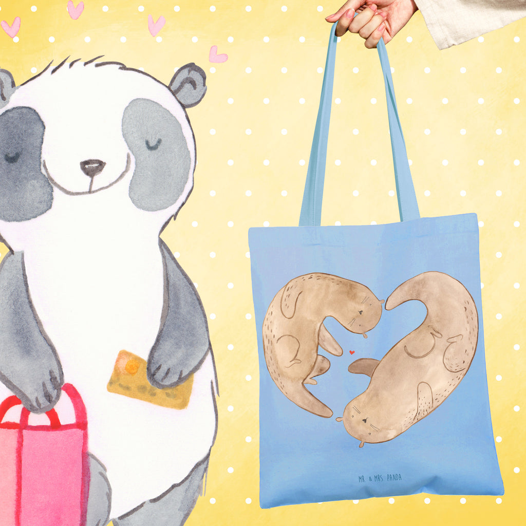 Tragetasche Otter Valentine Beuteltasche, Beutel, Einkaufstasche, Jutebeutel, Stoffbeutel, Tasche, Shopper, Umhängetasche, Strandtasche, Schultertasche, Stofftasche, Tragetasche, Badetasche, Jutetasche, Einkaufstüte, Laptoptasche, Liebe, Partner, Freund, Freundin, Ehemann, Ehefrau, Heiraten, Verlobung, Heiratsantrag, Liebesgeschenk, Jahrestag, Hocheitstag, Valentinstag, Geschenk für Frauen, Hochzeitstag, Mitbringsel, Geschenk für Freundin, Geschenk für Partner, Liebesbeweis, für Männer, für Ehemann