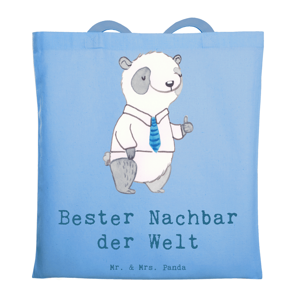 Tragetasche Panda Bester Nachbar der Welt Beuteltasche, Beutel, Einkaufstasche, Jutebeutel, Stoffbeutel, Tasche, Shopper, Umhängetasche, Strandtasche, Schultertasche, Stofftasche, Tragetasche, Badetasche, Jutetasche, Einkaufstüte, Laptoptasche, für, Dankeschön, Geschenk, Schenken, Geburtstag, Geburtstagsgeschenk, Geschenkidee, Danke, Bedanken, Mitbringsel, Freude machen, Geschenktipp, Nachbar, Nachbarn, Nachbarschaft, Freund, Angrenzer, Anwohner, Bewohner, Freundschaft