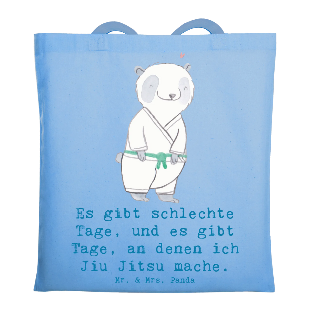 Tragetasche Panda Jiu Jitsu Beuteltasche, Beutel, Einkaufstasche, Jutebeutel, Stoffbeutel, Tasche, Shopper, Umhängetasche, Strandtasche, Schultertasche, Stofftasche, Tragetasche, Badetasche, Jutetasche, Einkaufstüte, Laptoptasche, Geschenk, Sport, Sportart, Hobby, Schenken, Danke, Dankeschön, Auszeichnung, Gewinn, Sportler, Jiu Jitsu, japanische Kampfkunst, Selbstverteidigung