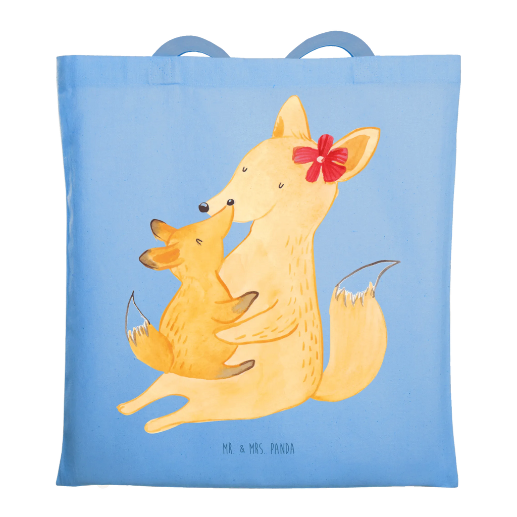 Tragetasche Fuchs Mama & Kind Beuteltasche, Beutel, Einkaufstasche, Jutebeutel, Stoffbeutel, Tasche, Shopper, Umhängetasche, Strandtasche, Schultertasche, Stofftasche, Tragetasche, Badetasche, Jutetasche, Einkaufstüte, Laptoptasche, Familie, Vatertag, Muttertag, Bruder, Schwester, Mama, Papa, Oma, Opa, Mutter, Tochter, Lieblingstochter, Beste Tochter, Geschenk