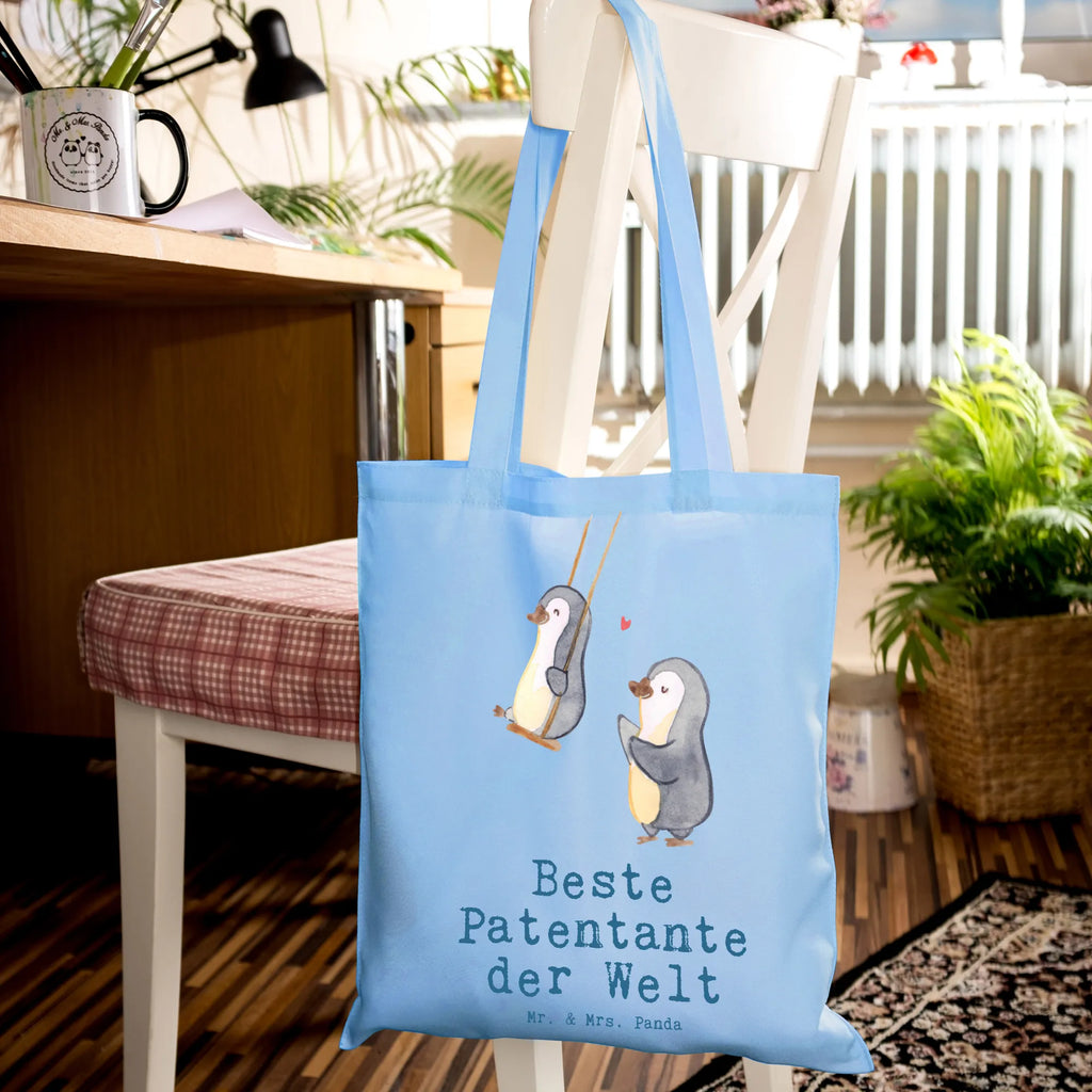 Tragetasche Pinguin Beste Patentante der Welt Beuteltasche, Beutel, Einkaufstasche, Jutebeutel, Stoffbeutel, Tasche, Shopper, Umhängetasche, Strandtasche, Schultertasche, Stofftasche, Tragetasche, Badetasche, Jutetasche, Einkaufstüte, Laptoptasche, für, Dankeschön, Geschenk, Schenken, Geburtstag, Geburtstagsgeschenk, Geschenkidee, Danke, Bedanken, Mitbringsel, Freude machen, Geschenktipp, Patentante, Paten Tante, Lieblingstante, Taufpartner, Taufe, Familie, Kleinigkeit, Nichte, Neffe