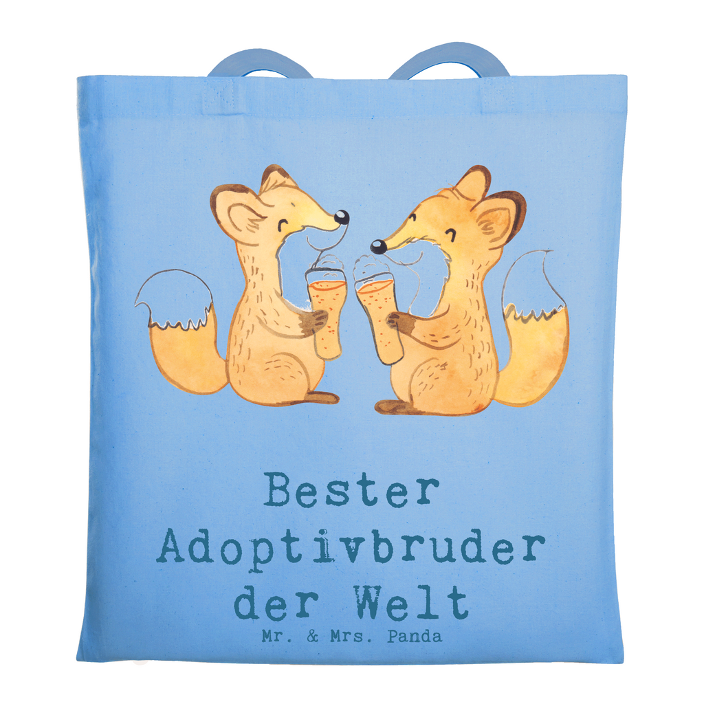 Tragetasche Fuchs Bester Adoptivbruder der Welt Beuteltasche, Beutel, Einkaufstasche, Jutebeutel, Stoffbeutel, Tasche, Shopper, Umhängetasche, Strandtasche, Schultertasche, Stofftasche, Tragetasche, Badetasche, Jutetasche, Einkaufstüte, Laptoptasche, für, Dankeschön, Geschenk, Schenken, Geburtstag, Geburtstagsgeschenk, Geschenkidee, Danke, Bedanken, Mitbringsel, Freude machen, Geschenktipp, Adoptivbruder, adoptiert, Bruder, Brudi, Geschwister, Bruderherz, Schwester, Familie, Kleinigkeit, Brother, Bester, Sohn